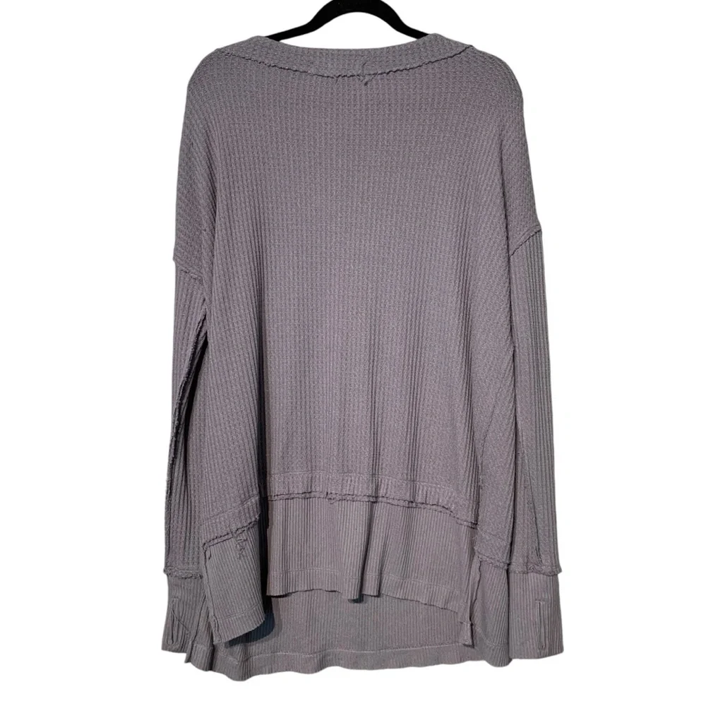Free People We The Free North Shore Thermal Waffle Knit Top Small
